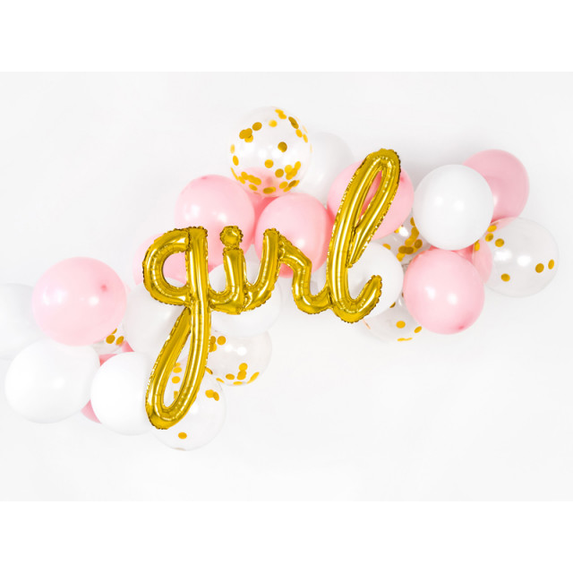 Ballon lettres girl jaune gold