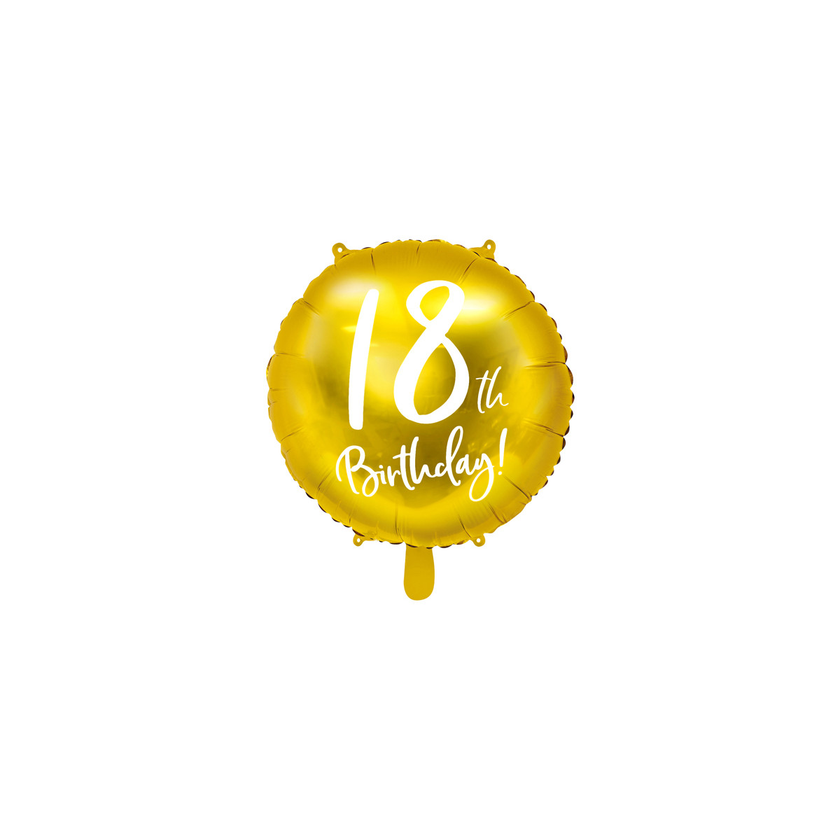 Ballon anniversaire jaune gold - 18 ans 