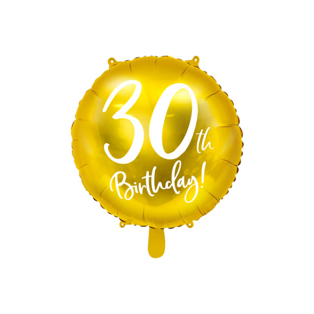 Ballon Anniversaire jaune gold 30 ans