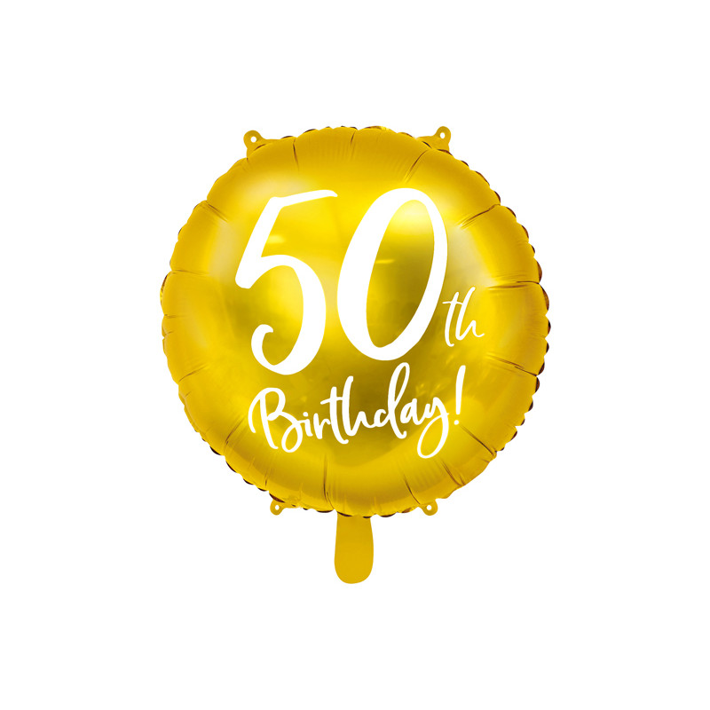 Ballon Anniversaire jaune gold 50 ans