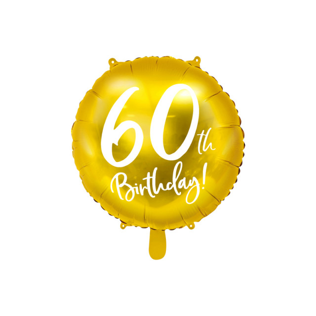 Ballon Anniversaire jaune gold 60 ans