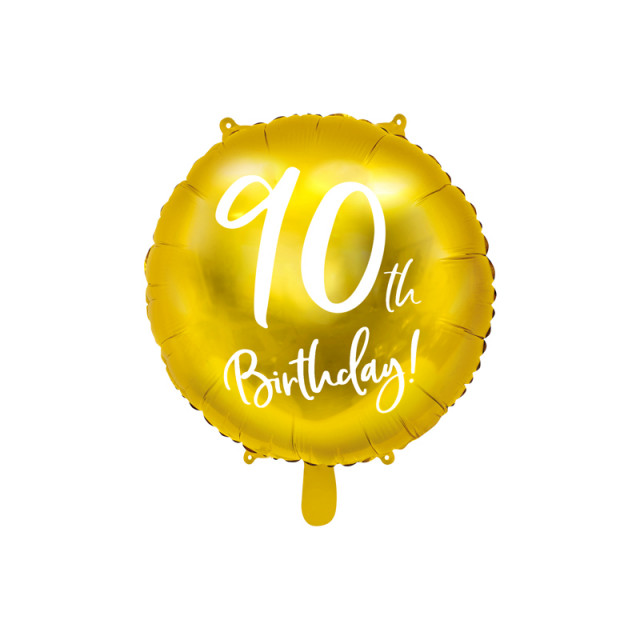 Ballon Anniversaire jaune gold 90 ans