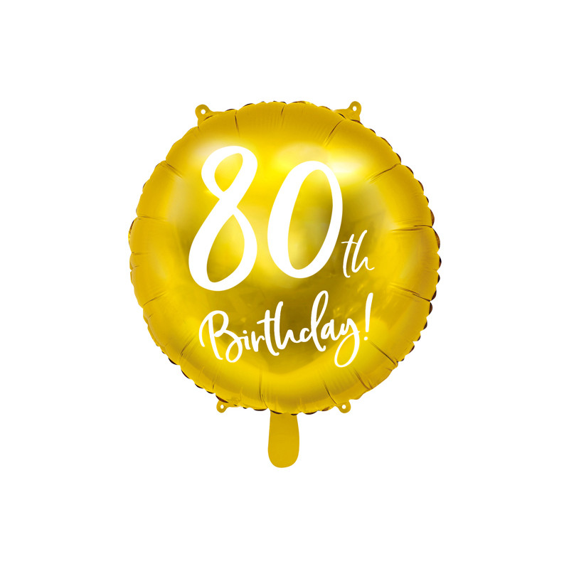 Ballon Anniversaire jaune gold 80 ans