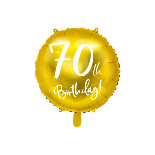 Ballon Anniversaire jaune gold 70 ans