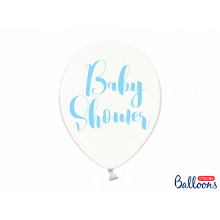 6 x Ballon de baudruche Baby Shower bleu