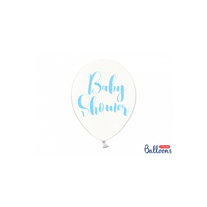 6 x Ballon de baudruche Baby Shower bleu