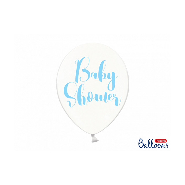 6 x Ballon de baudruche Baby Shower bleu