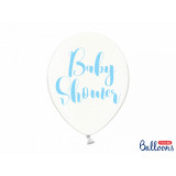 6 x Ballon de baudruche Baby Shower bleu