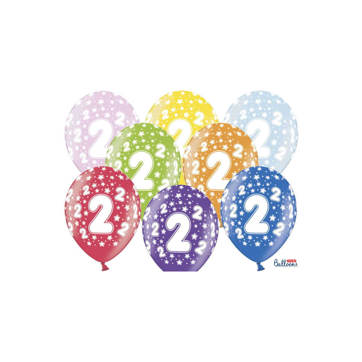 Ballon multicolore anniversaire 2 ans