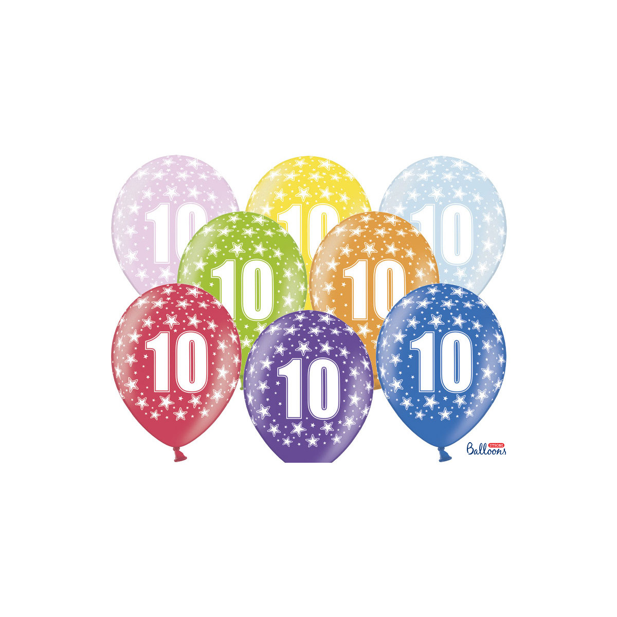 10 x ballon ANNIVERSAIRE 7 ans mix colors