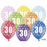 Ballon multicolore anniversaire 30 ans