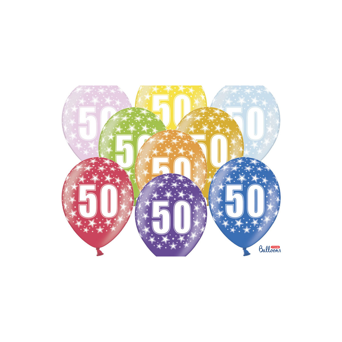 Ballon multicolore anniversaire 50 ans