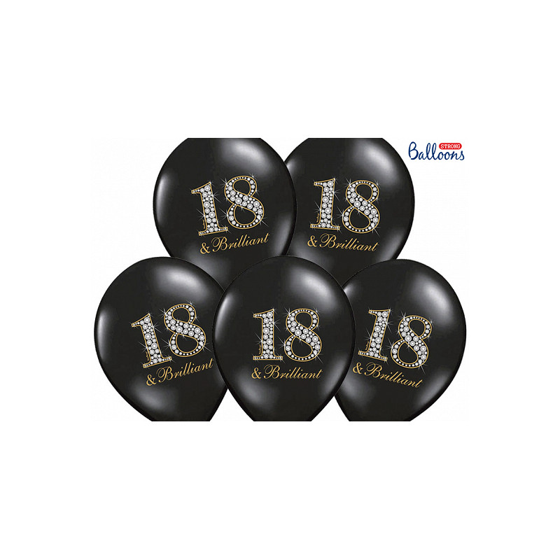 Ballon Chiffre 18 ans aluminium Noir 102cm : Ballons 18 ans
