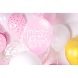 Ballon de baudruche Rose anniversaire Baby Girl