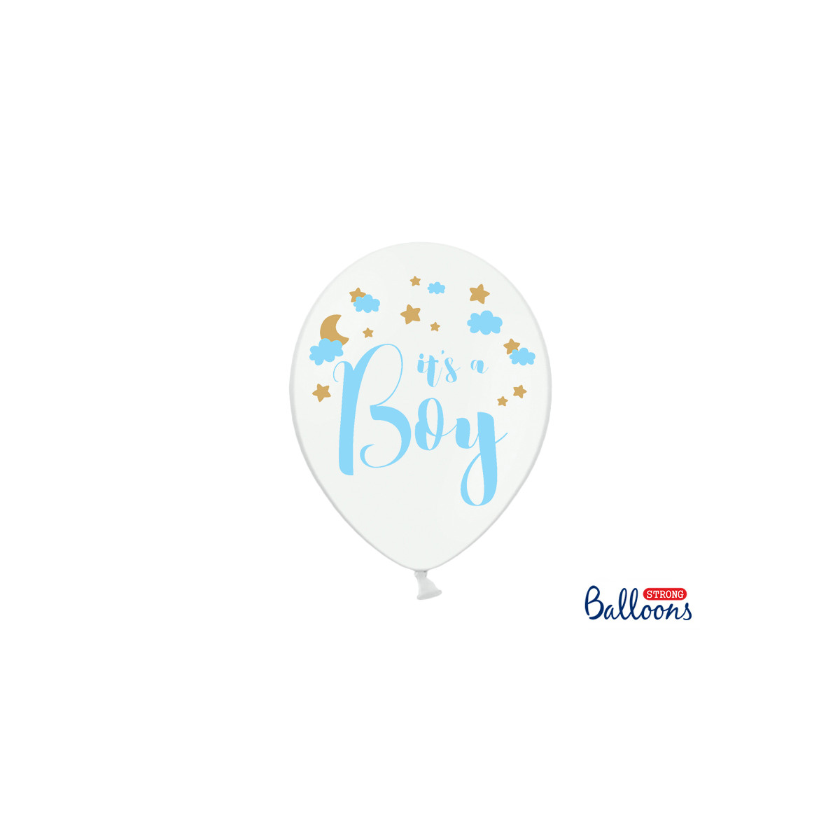 Ballon de baudruche It's a Boy blanc et bleu