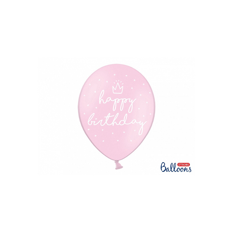 Ballon de baudruche rose anniversaire fille