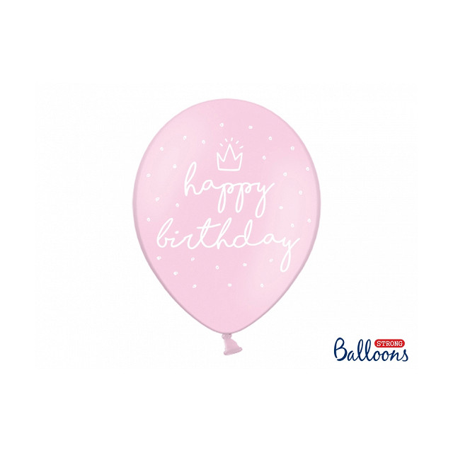 Ballon de baudruche rose anniversaire fille