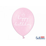 Ballon de baudruche rose anniversaire fille