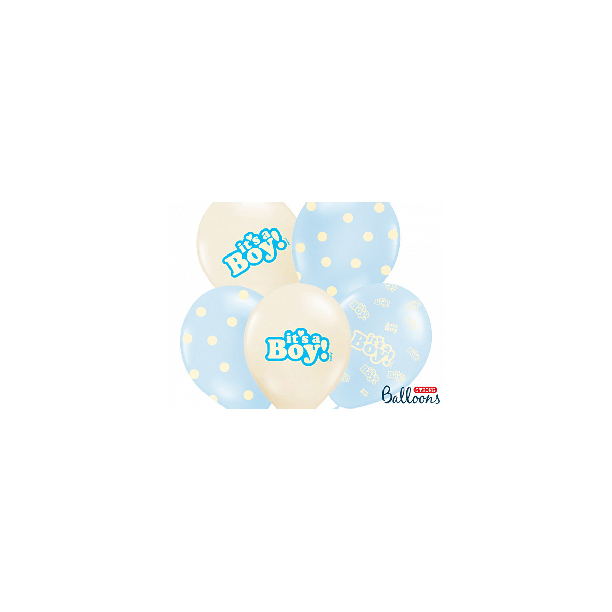 Ballon de baudruche It's a Boy beige et bleu