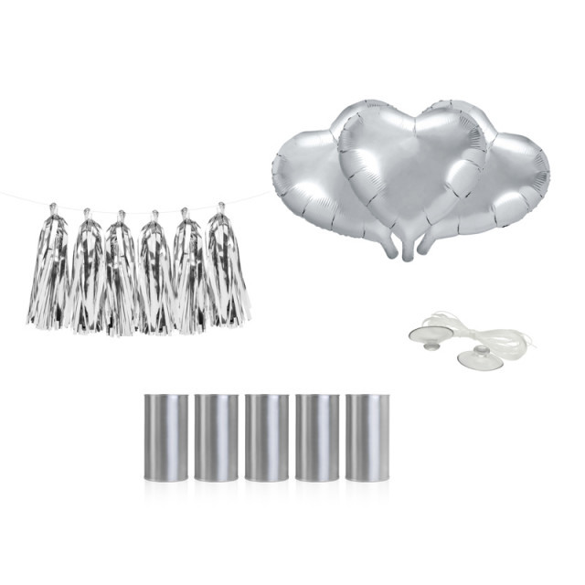 Kit Déco Voiture Mariage argent