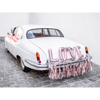 Déco Voiture Mariage Love rose gold