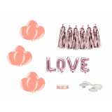 Déco Voiture Mariage Love rose gold