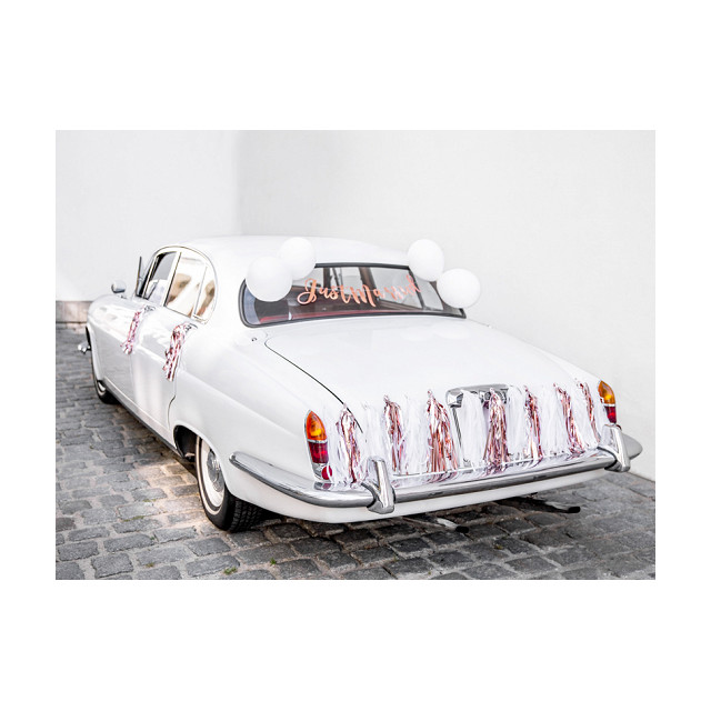 Déco Voiture Mariage Just Married rose gold