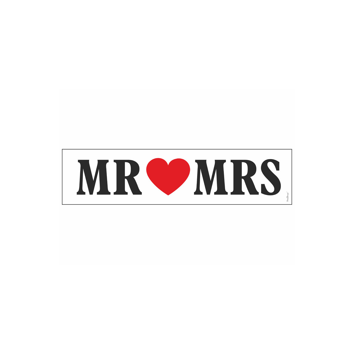 Plaque d'immatriculation Voiture Mariage Mr Mrs