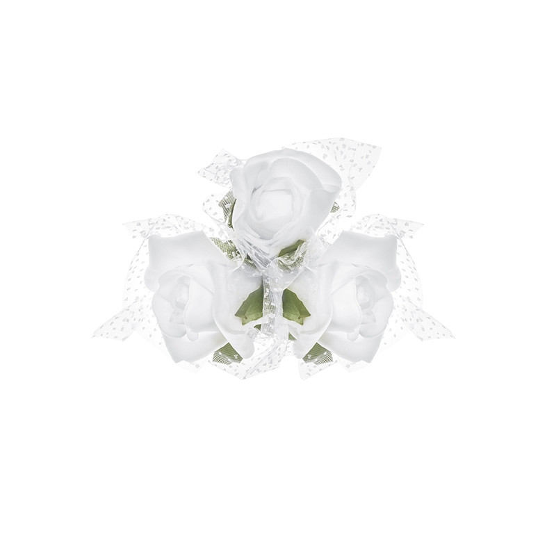 Bouquet de rose blanche avec ventouse