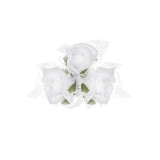 Bouquet de rose blanche avec ventouse