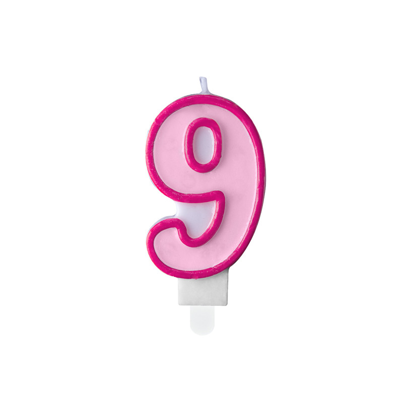 9 Ans Bougies Anniversaire Rose Fille Bougies Anniversaire Chiffres 9[u350]  - Cdiscount Maison