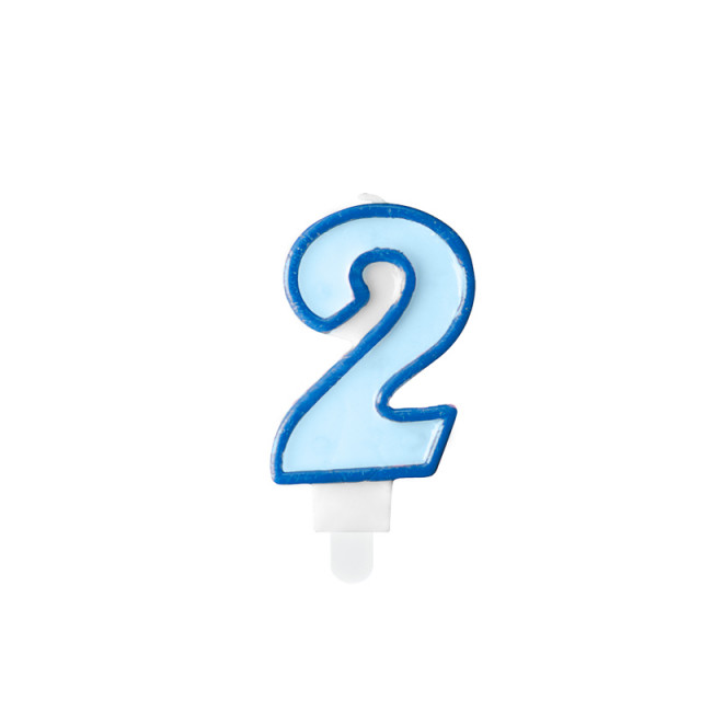 Bougie Anniversaire 2 ans Bleu