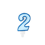 Bougie Anniversaire 2 ans Bleu