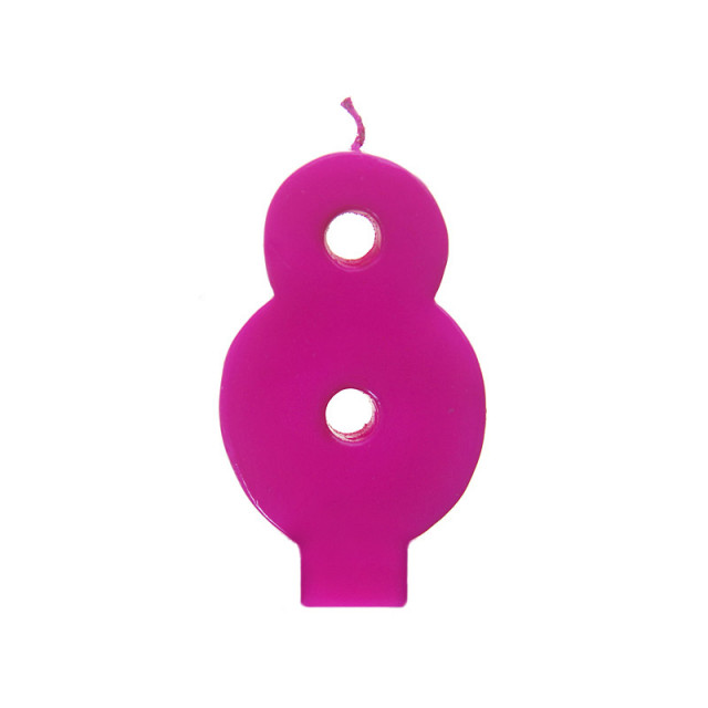 Bougie Anniversaire 8 ans fuchsia