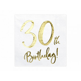 Serviette Anniversaire 30 ans OR