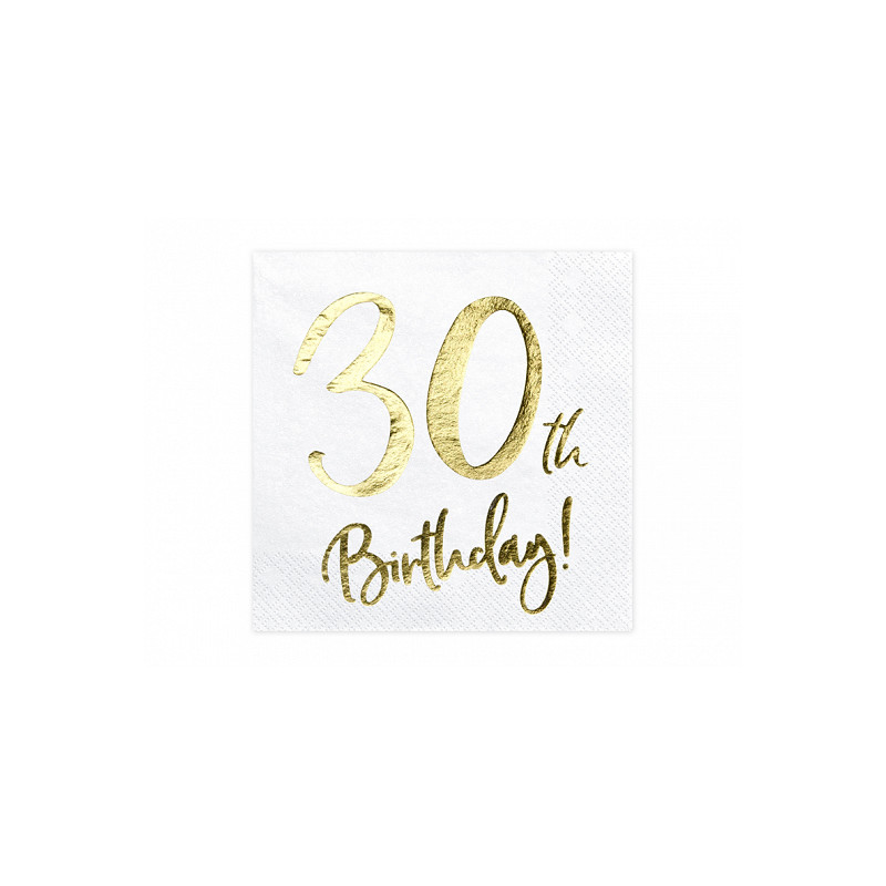 Serviette Anniversaire 30 ans OR