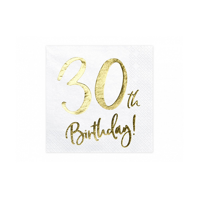 Serviette Anniversaire 30 ans OR