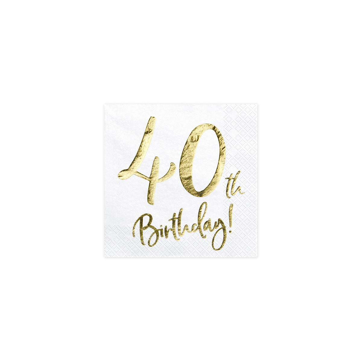 Serviette Anniversaire 40 ans OR