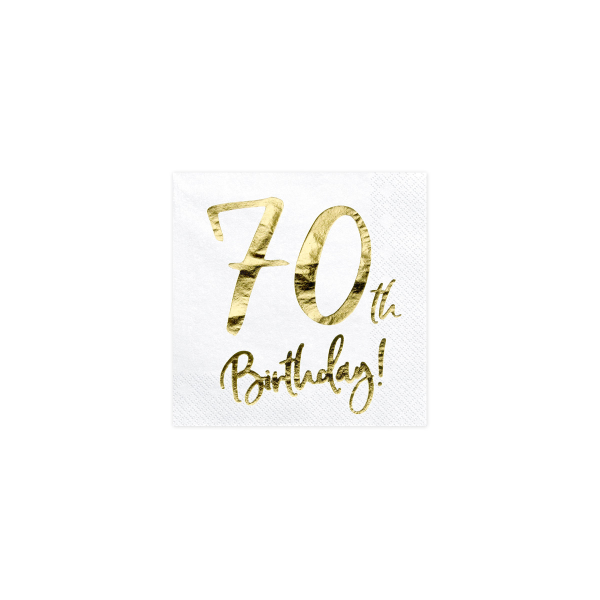 Serviette Anniversaire 70 ans OR