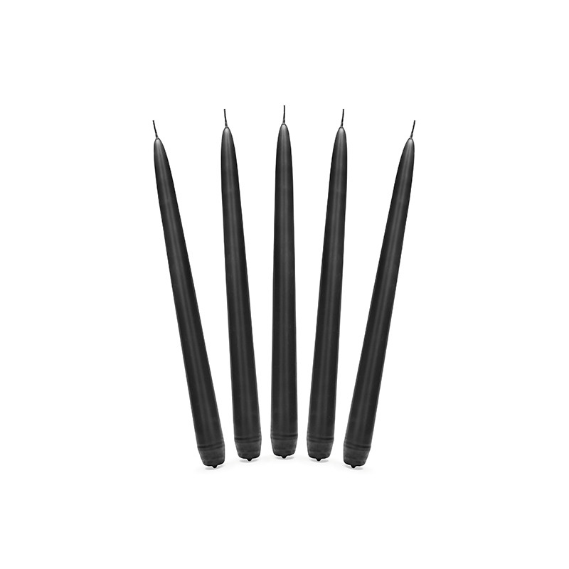 Bougie Chandelier mate noire