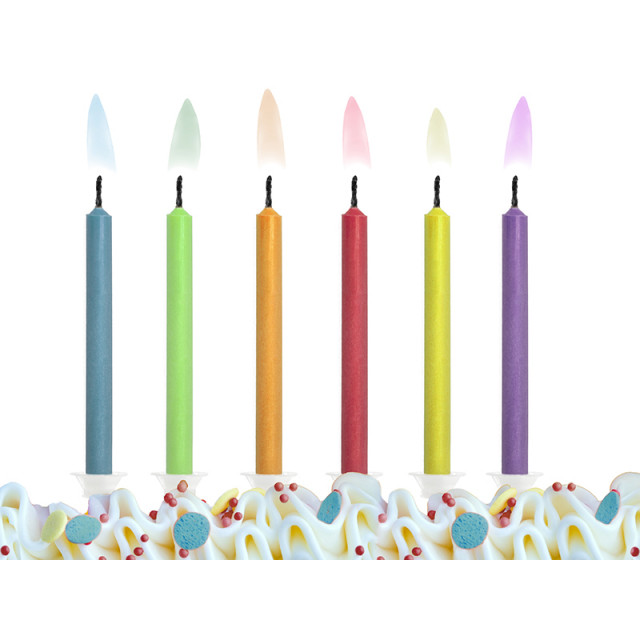 Bougies anniversaire multicolore