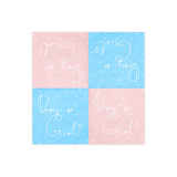 Serviettes Papier boy or girl rose et bleu