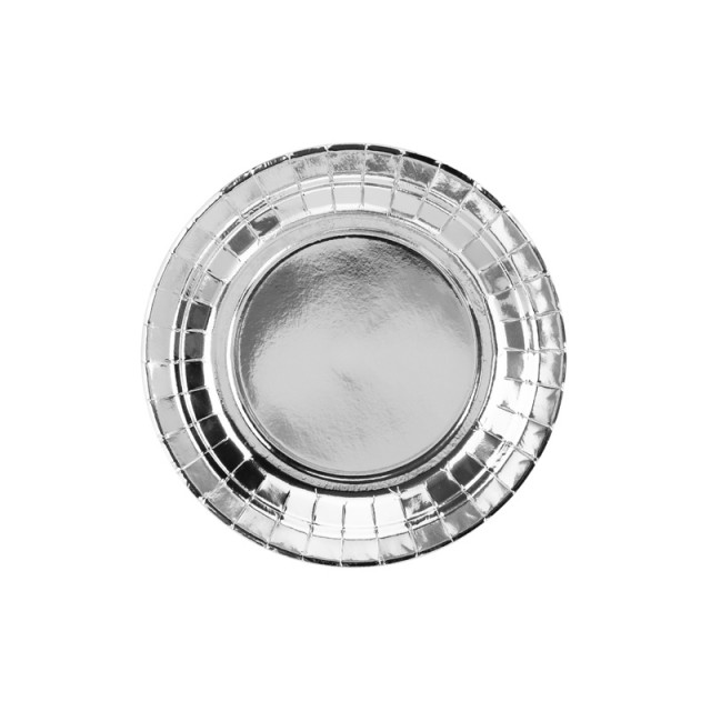 assiette carton argent