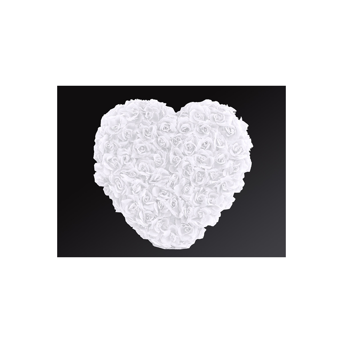 Coeur en fleur blanc