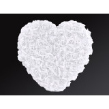 Coeur en fleur blanc