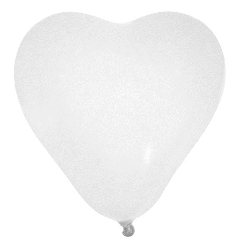 Ballon de Baudruche coeœur Blanc x 8