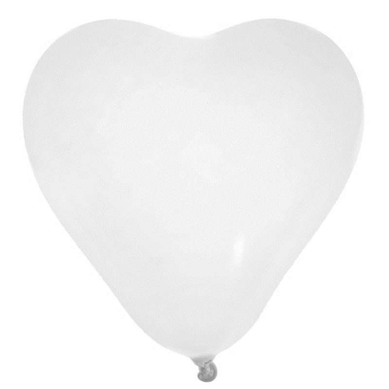 Ballon Coeur Rouge Opaque (x8)