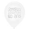 Ballon de Baudruche Anniversaire 60 ans x 8