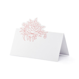 Marque place blanc pivoine rose