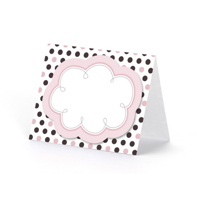 Marque place nuage rose et noir